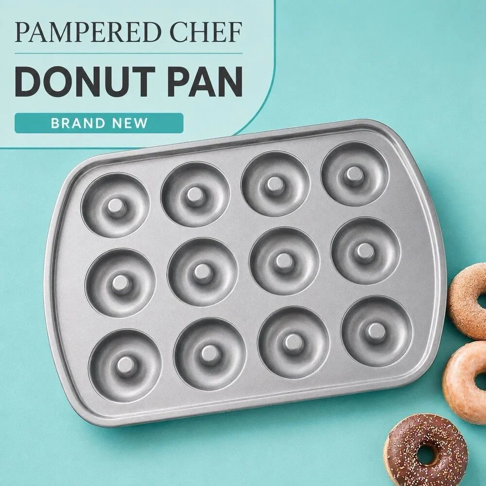 Brand New Pampered Chef Donut Pan 100019 Factory Sealed